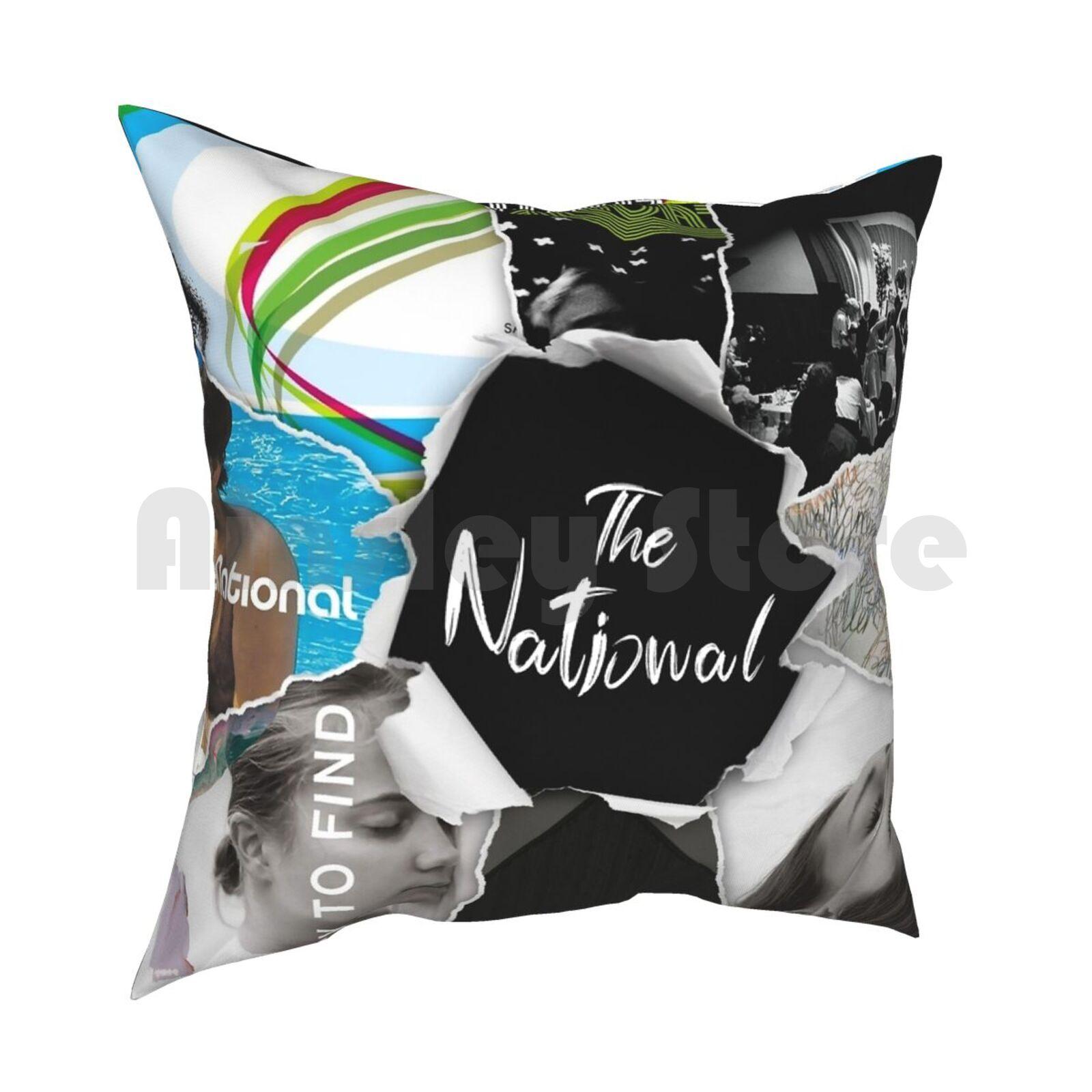 The National Discography Pillow Case Printed Home Soft DIY Pillow Cover National Band Music Indie Arcade Fire Sleep Well 30x30cm 12x12in