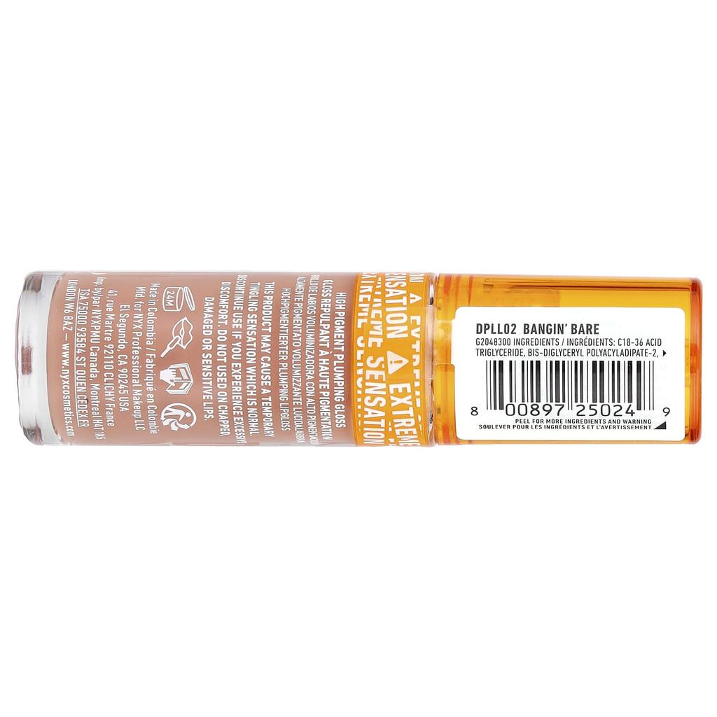 NYX Professional Makeup, Duck Plump, 02 Bang in Bare, 7ml (0.23 fl oz)