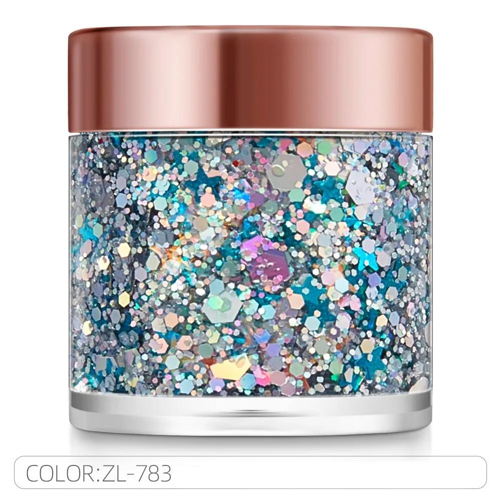 New Mermaid Looks Body Face Glitter Gel Shining Long-Lasting Body Glitter Gel Body Makeup Gel for Hair