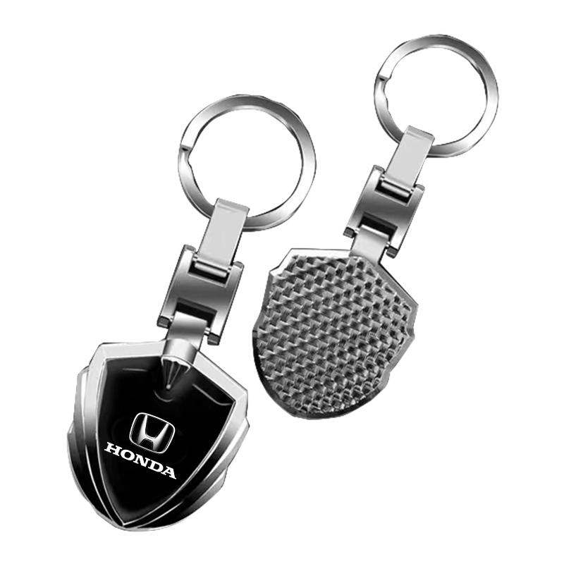 3D Metal Car Keychain Key Chain Ring Key Holder Styling Car Accessories For Honda Fit Mugen Insight Type S R VTEC DOHC Modulo Vezel Legend RR