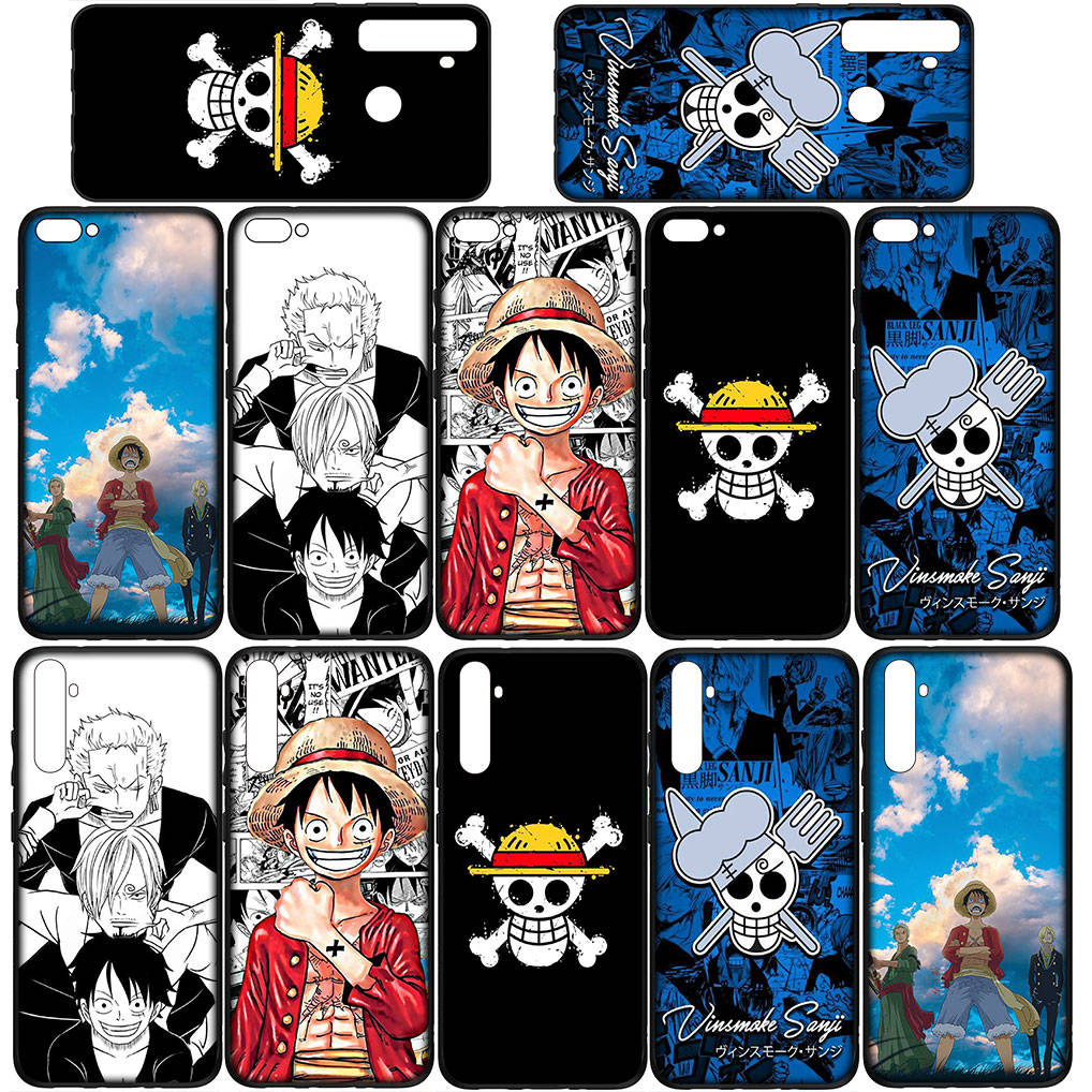 For Samsung Galaxy S24 S23 iPhone 16 15 14 Xiaomi Redmi Note 13 12 11 10Plus 9 Pro Max X XR Phone Case Comics Sanji Luffy One Piece OPPO Huawei Cover