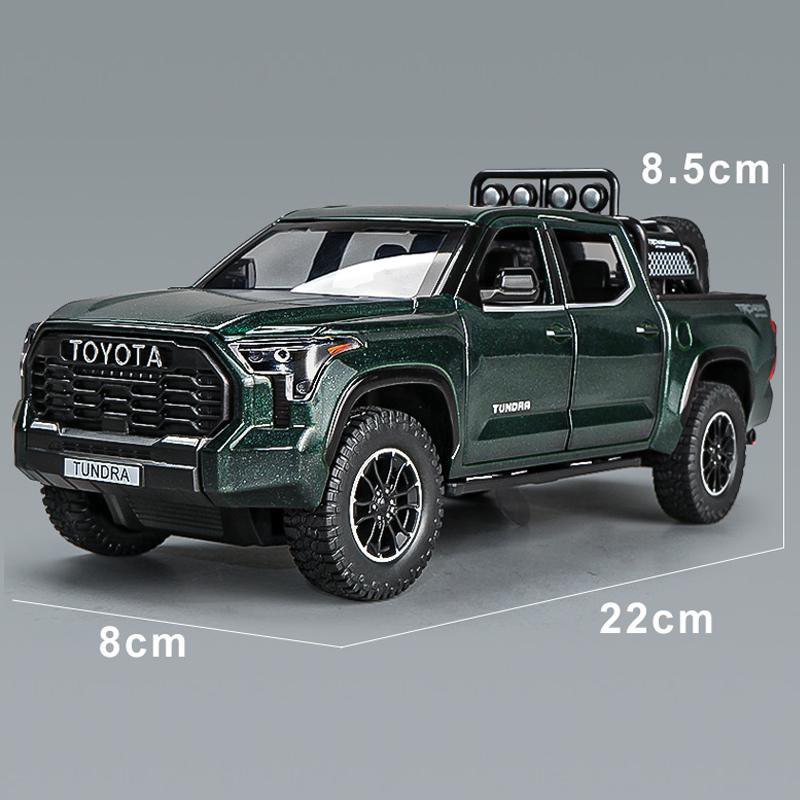 2024 New Simulation 1:24 Scale Toyota TRD Pro Off Road Car Model Metal Diecast Pickup Truck Toys Vehicles for Kids Boys Sound and Light