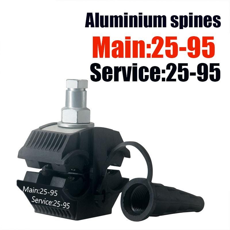 

З єднувач-розгалужувач дроту, Ізольований проколюючий затискач, Алюмінієвий кабель Спеціальні відгалуження Дротові та кабельні артефакти 25 Квадрат -95 Квадрат Line Connector