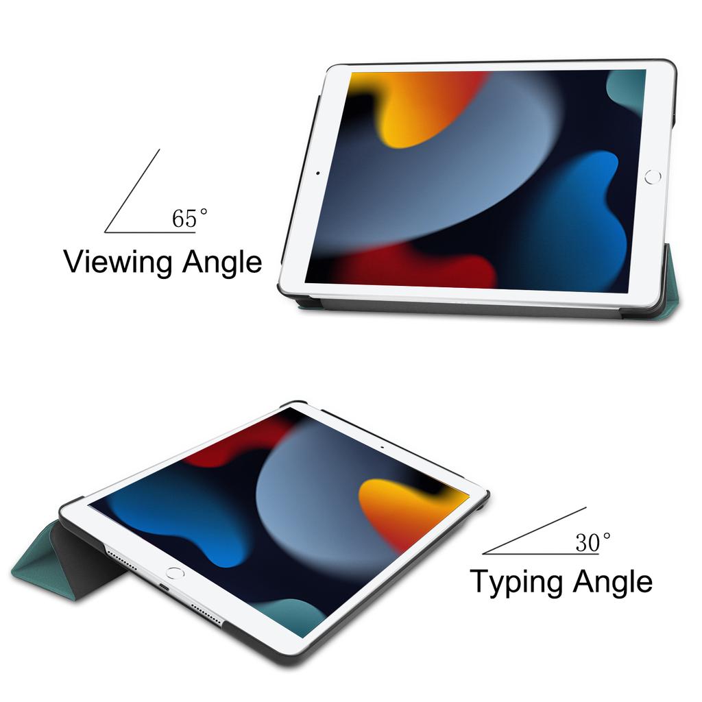 Tri-Fold Stand Tablet Cover for iPad 10.2 (2021)/(2020)/(2019) PU Leather Protective Smart Case with Auto Sleep/Wake
