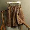 Cotton and Linen Wide-leg Pants Women's Spring and Summer Elastic High-waist Drape Casual Loose Large Size Meat-covering Straight Shorts