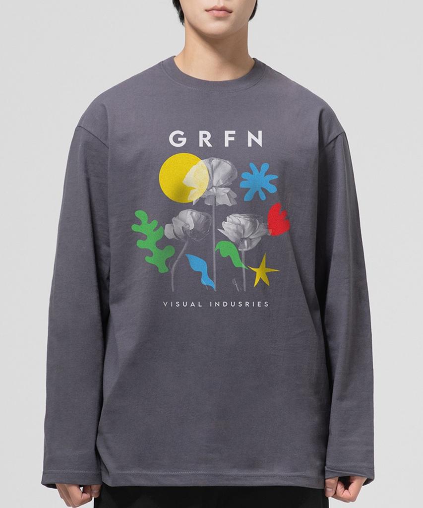 Geulaenpini Visual Graphic Regular Long Sleeve - Grey