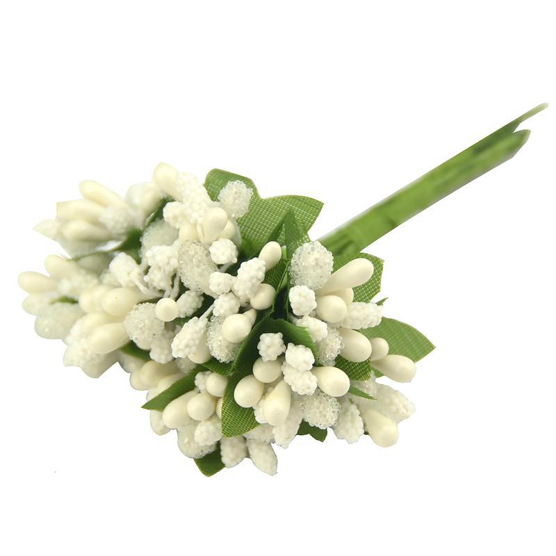 

12 шт./1 пучок Белый мини-букет искусственные цветы тычинки ягоды свадебная вечеринка DIY венок скрапбукинг коробка украшение искусственный цветок 12pcs/1bunch белый