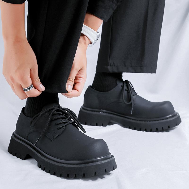 Designer Brand Men's Lace Up Loafers Thick Soles Wear-resistant Men's Outdoor Commuting Leisure Shoes Elegant Oxford Shoes