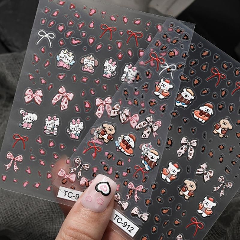 1 Foaie Autocolante de Unghii 5D Stil Întunecat Serie Personaj Anime Autocolante Nail Art Decorație DIY Consumabile Nail Art