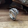Gothic Antique Silver Keel Spine Rings For Women Men Hyperbole Centipede Open Ring Hip Hop Jewelry Y2K Fashion Kaneki Ring