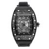 European and American Personality Full of Diamond Barrel Type Silica Gel Strap Quartz Men's Watch