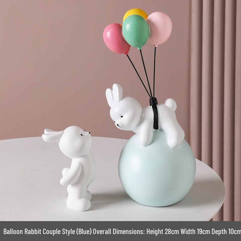 Handmade Cute Rabbit Ornament for Wine Cabinet, Bookshelf, or Living Room Decor