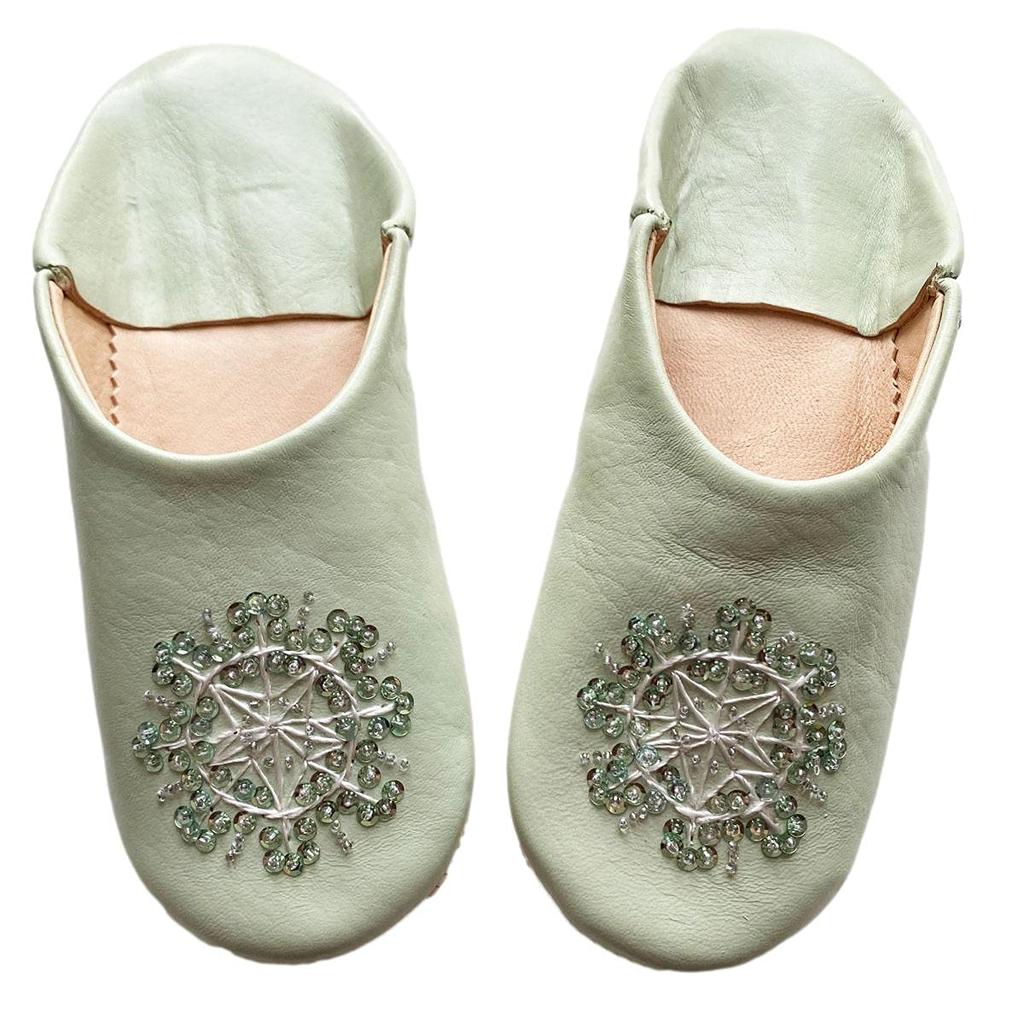 Babouche Stella Lime LL [dear Morocco] // // (26 cm)