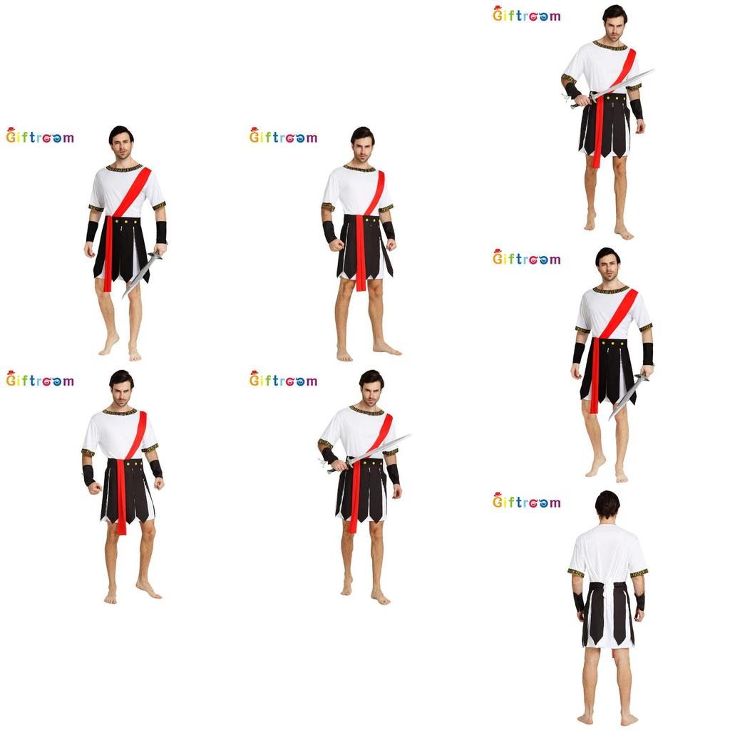 Stilvolles und bequemes Herren-Cosplay-Römerkrieger-Bühnenkostüm für Erwachsene