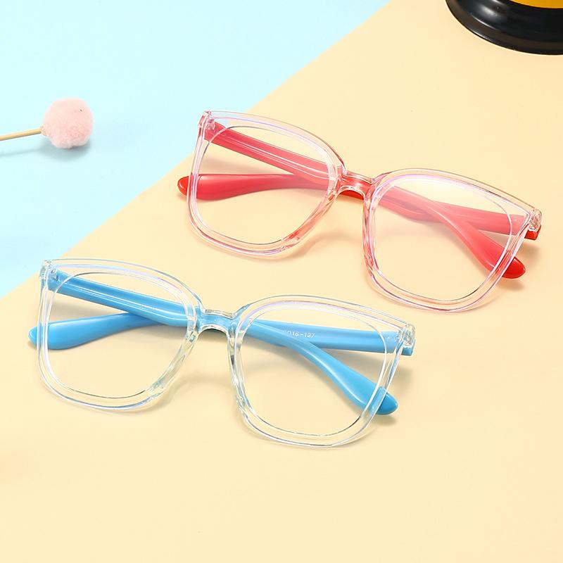 Blue Light Blocking Glasses Boy Girl Colorful Square Eyewear Party Travel Children Clear Anti Radiation Filter Glasses