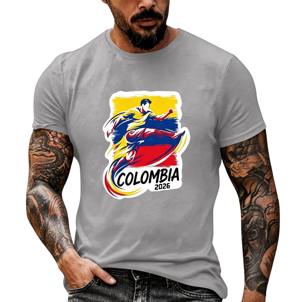 Men's Short Sleeve Graphic T Shirt Casual Crew Neck Cotton Tee Lightweight Comfortable Fit for Everyday Wear