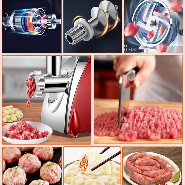 Multifunkční elektrický mlýnek na maso pro domácnost Plnička na uzeniny Kráječ zeleniny Kuchyňské potřeby