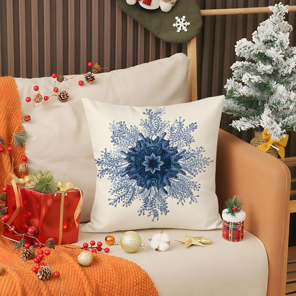 B-Blue Sea Creature Pillow Case Living Room Sofa Decorative Cushion Cover Simple Household Light Luxury Printed Pillow