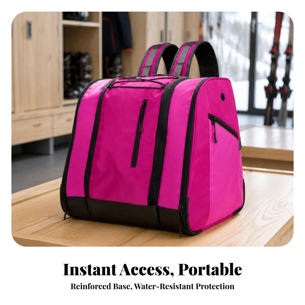 Waterproof Ski and Snowboard Gear Backpack Structured with Ski-Boot