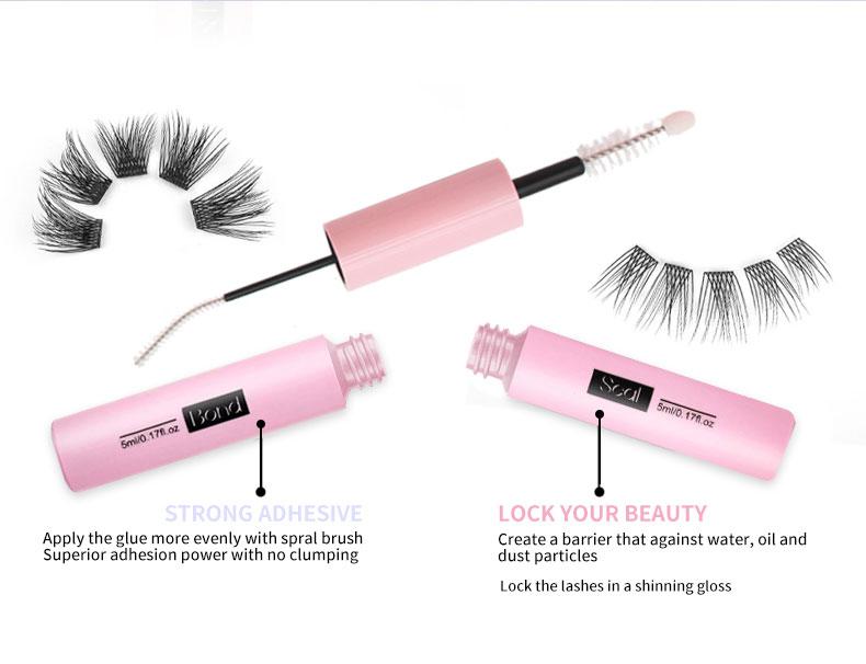 Lash Bond and Seal Cluster Individual Lash Glue Long Lasting Waterproof DIY Eyelash Extension Mascara Wand Glue розовый