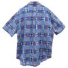 Pearly Gates Check Pattern Golf Short Sleeve Button Down Shirt Patchwork Men's Used