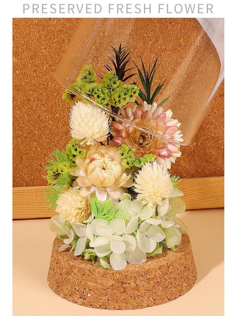 Handmade Preserved Flower Glass Dome Ornament: Double Ninth Festival DIY Kit for Creative Gifts & Team Activities