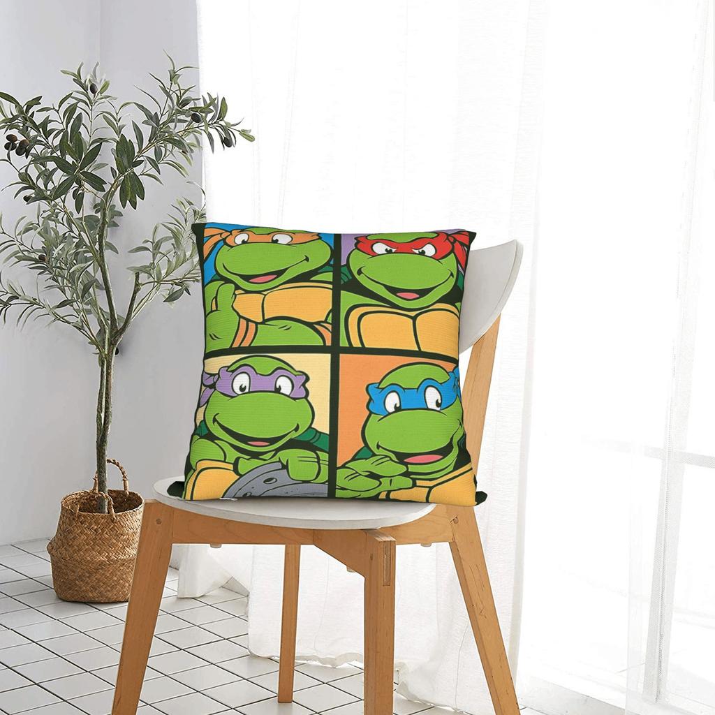  T-Teenage M-Mutant Ninja Turtles Pillow Case  Print Pillow Cover Vintage Pillowcases For Living Room Sofa