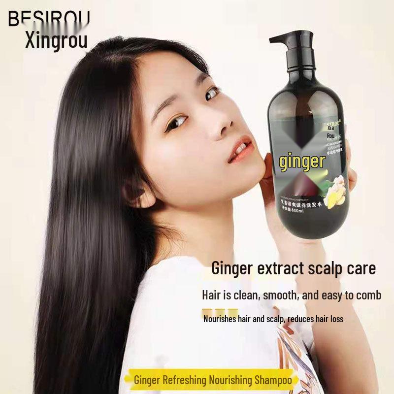 Top-Rated Ginger Refreshing & Nourishing Shampoo for Anti-Dandruff, Oil Control, Volumizing, Anti-Hair Loss & Breakage