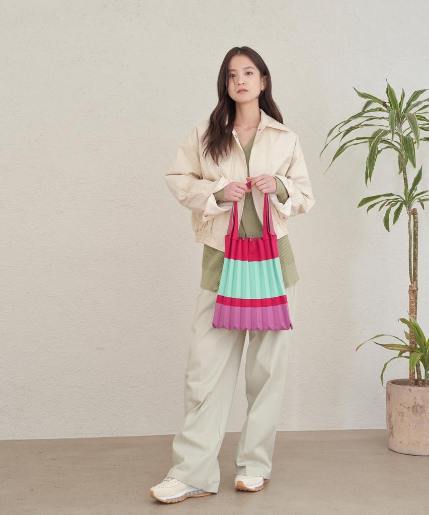 Pleatsmama Shoulder Bag Magenta Mint