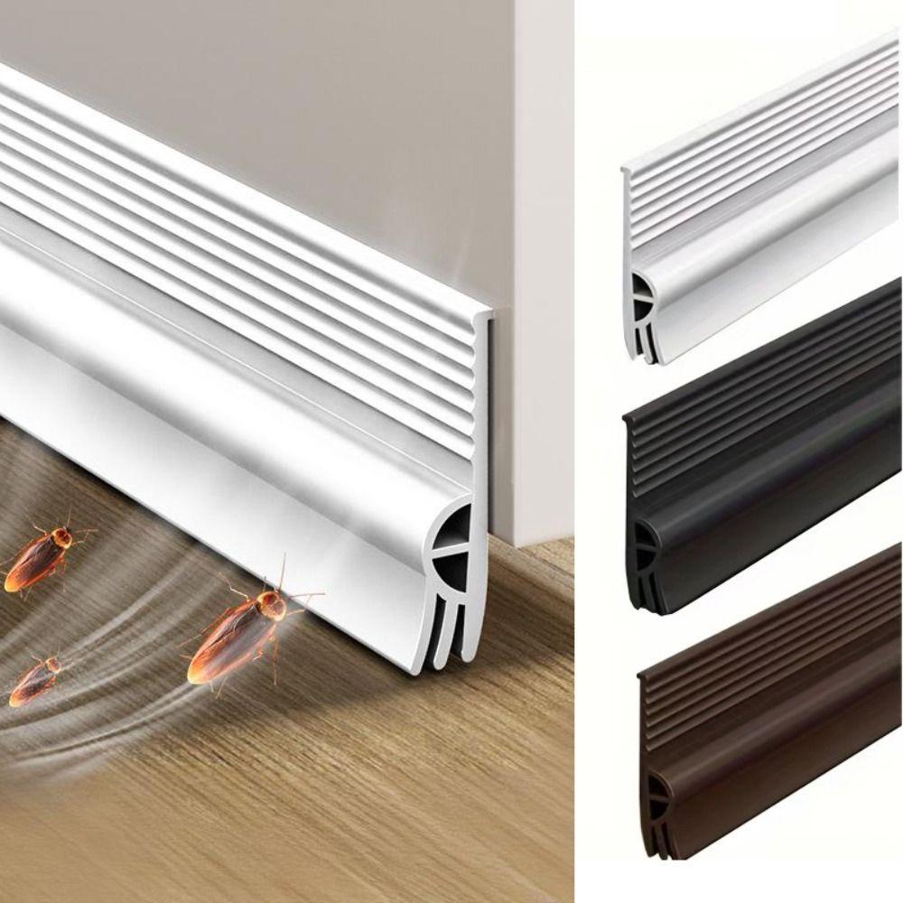 28/50mm Height Door Bottom Weatherstripping Dustproof Insectproof Door Draft Stopper Self-Adhesive Triple-Thickening