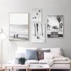 Black and White Style Wall Art Beach Surfing Poster Palm Canvas Painting Modern Pictures Decor for Living Room Home Decoration