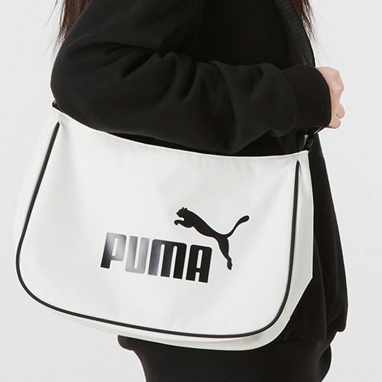 New PUMA Fabric Handbag Shoulder Bag Unisex White 079372-02