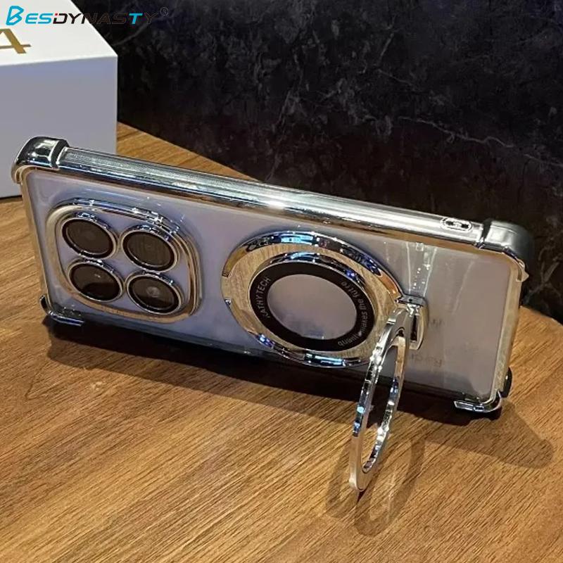 Stojak do Platerowania Przezroczyste Etui Dla Samsung Galaxy S26 Ultra S25 FE S24 S23 Plus A57 A37 A56 A36 A17 Uchwyt Miękkie Etui Z Foliami na Obiektyw