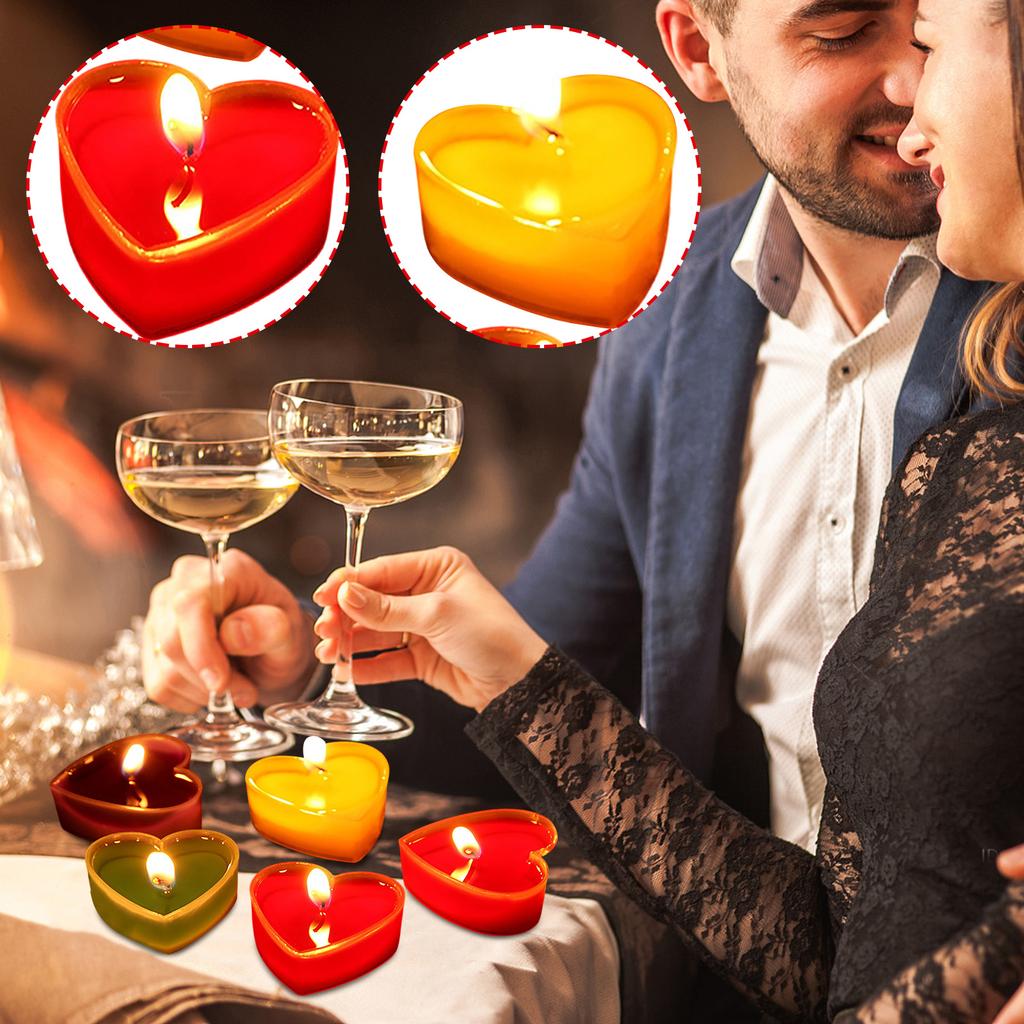 Heart Shaped Rose Scented Candle, Love Candle, Natural Soy Wax Decorative Candle, Wedding Party Birthday Christmas Valentine's Day Candle