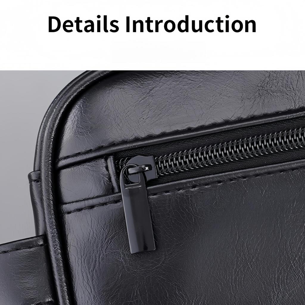 Men's Storage Bag Organizer Travel Business Trip Outdoor Toiletry Bag PU Portable Handheld Cosmetic Bag Large Capacity