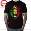 Fashion Clothing Lion Of Judah T-shirt Reggae Music Rastafari Rasta T Shirt Men Tee Awesome Summer Tshirt Jamaica Emblem Apparel