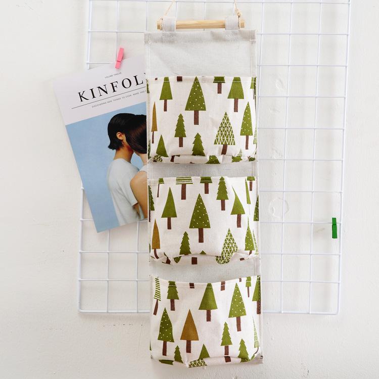 Wall Mounted 3 Bags Storage Bag Kitchen Supplies Fluid Systems Multilayer Bags Tool