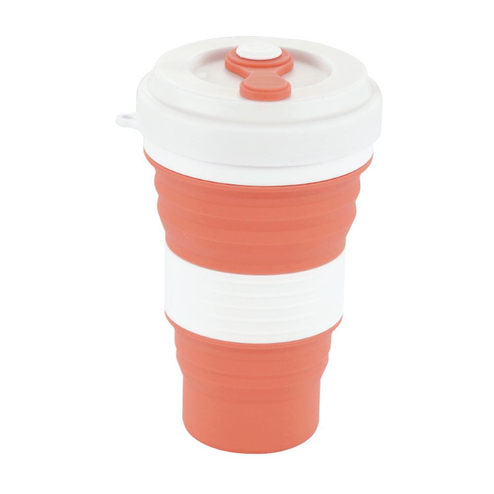 Retractable Silica Gel Coffee Cup Simple Solid Color for Travel Office