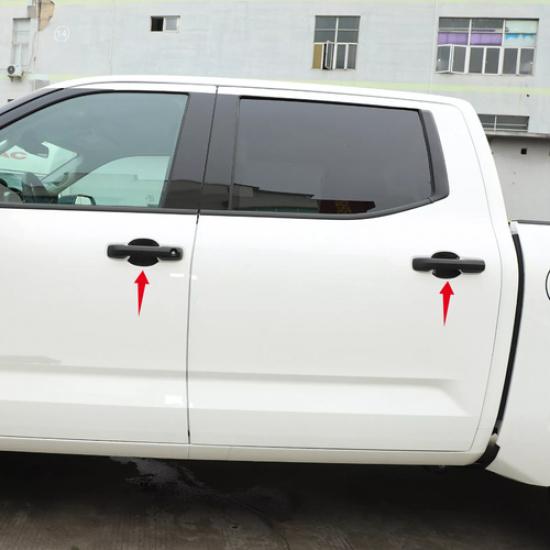 For Toyota Tundra -2025 4PCS Carbon Fiber Style Door Handle Bowl Cover Trim