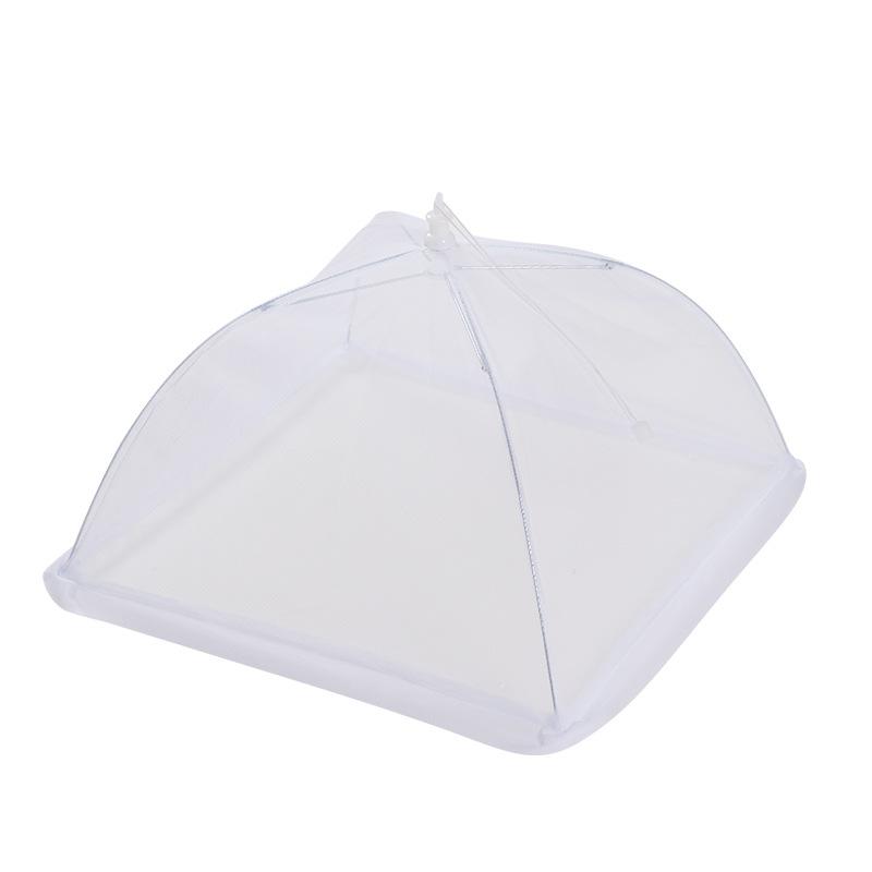 1pc White Square Folding Food Cover Outdoor and Indoor Dust-proof Anti-termite Fly-proof And Insect-proof Food Cover Tools