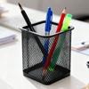 2 pcs Metal Pen Holder Solid Structure Square Storage Tube Desk Container  Stationery Sorting