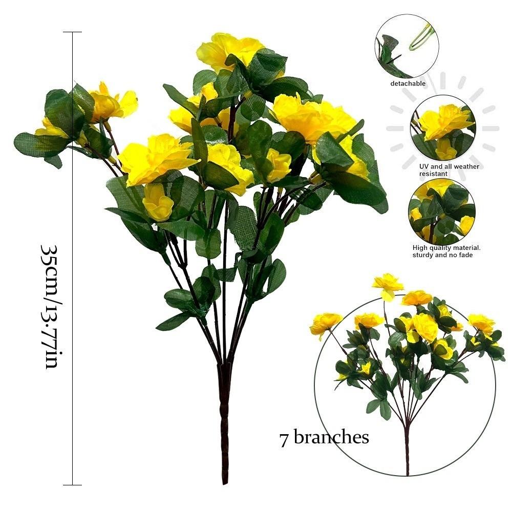 Fake Flowers Artificial Azalea Flowers Branches Simulation Plant Real Touch Simulation Azalea Floral Floral Craft Art Handmade