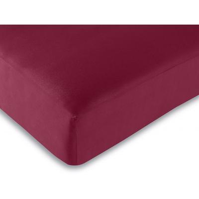 Red Fitted Sheet 180 X 200 Cm / 100% Cotton / 57 Threads/cm² "King Size"