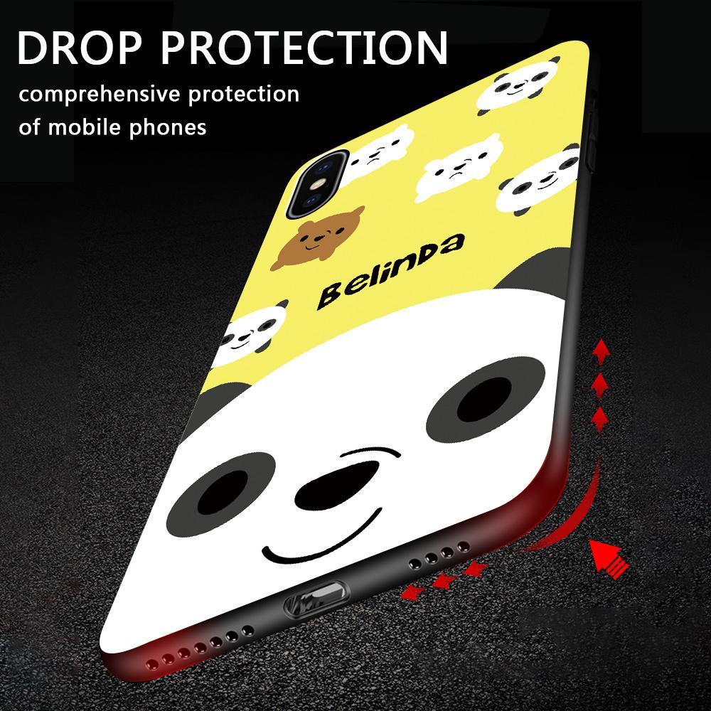 Carcasă drăguță cu urs panda Carcasă minunată pentru telefon din silicon moale TPU, rezistentă la șocuri
