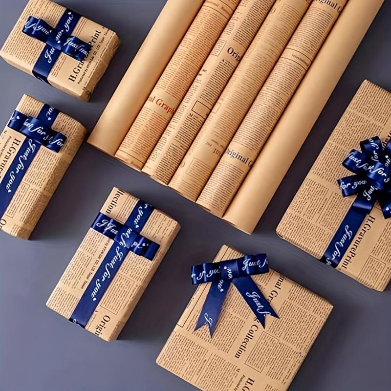 10 sheets Vintage Newspaper Paper, Floral Wrapping Paper,Handmade Gift Wrapping Paper,Suitable for Crafts,Gifts,Bouquet Supplies