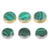 3 Pcs Trumpet Valve Cap Embedded Green Standard Metal Finger Button Trumpet Valve Replacement Parts
