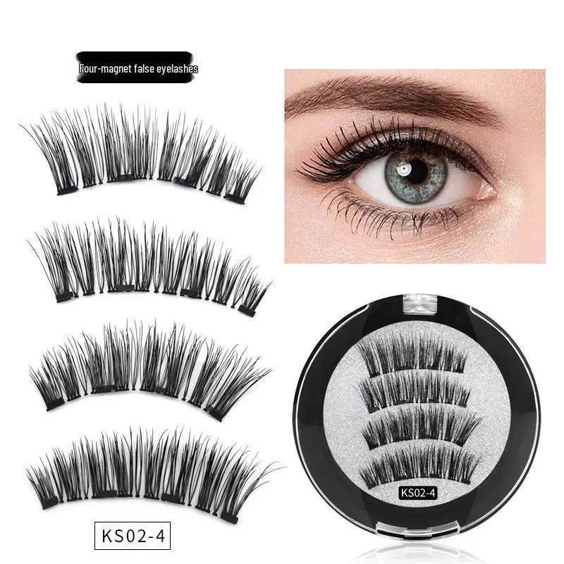 Magnetic 3D Eyelashes - Glue-Free, Super Natural, 4 Magnets
