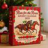 Run for the Roses Advent Calendar 2025,24 Days Christmas Countdown with 2D Flat Acrylic Mini Racing Horse Figurines, Holiday Gift for Horse Lovers