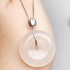 S925 Sterling Silver Jade Crystal Pendant with Safety Buckle - New Style, Free Shipping