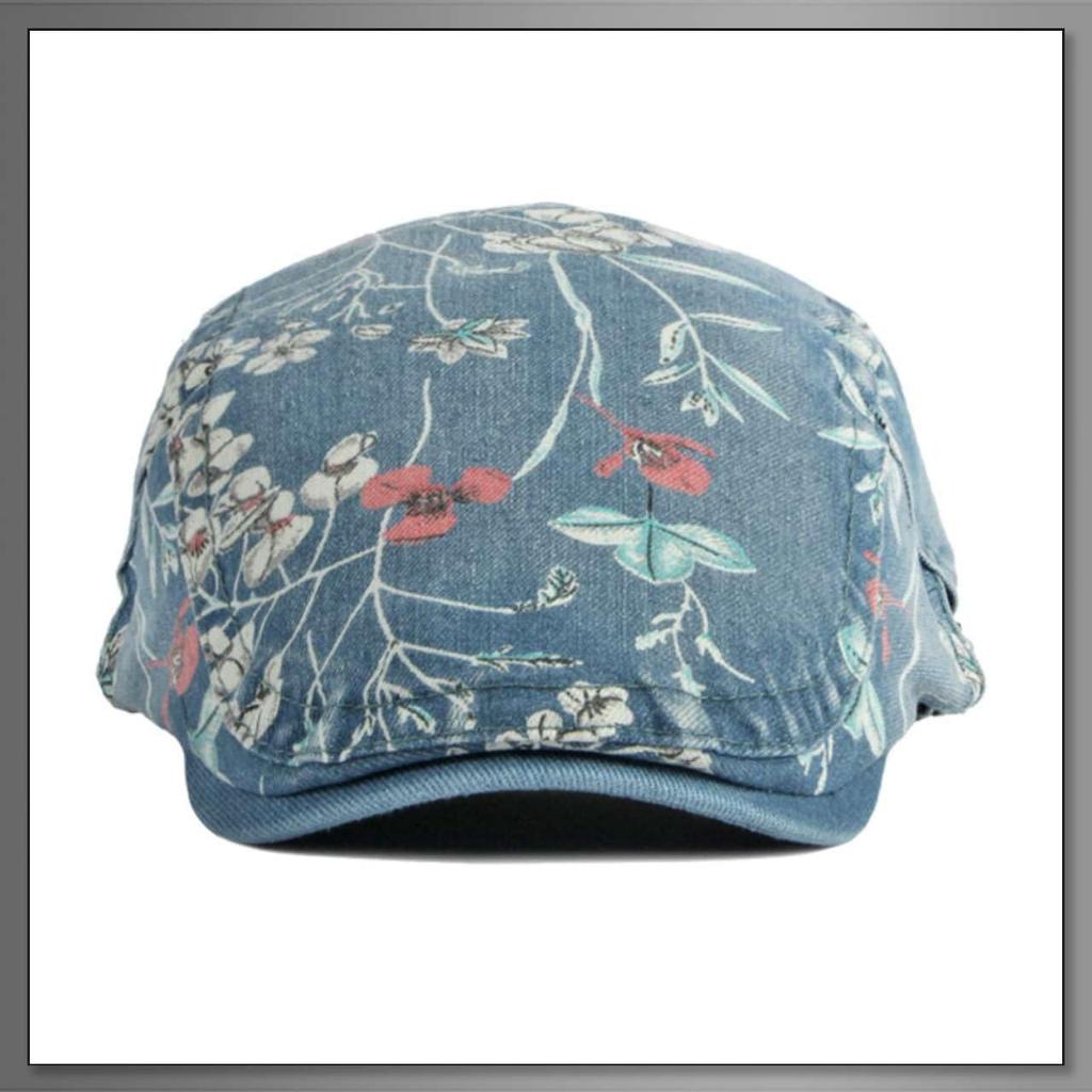 Buzz Selection CAP516 Atmungsaktive Jagdkappe mit Blumendruck für Outdoor und (Hellblau) - Aktivitäten, Angeln, Golf.